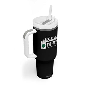 Funny Snowboard Ski Tumbler With Handle I'm Easy Mountain Sign Retro Vintage TS11 Print Your Wear