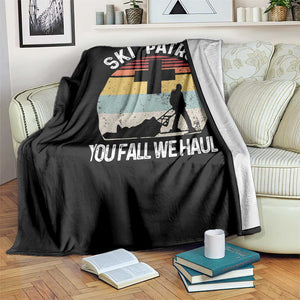 Ski Patrol You Fall We Haul Throw Blanket Funny Skiing Skier Winter Sport TS11 Print Your Wear