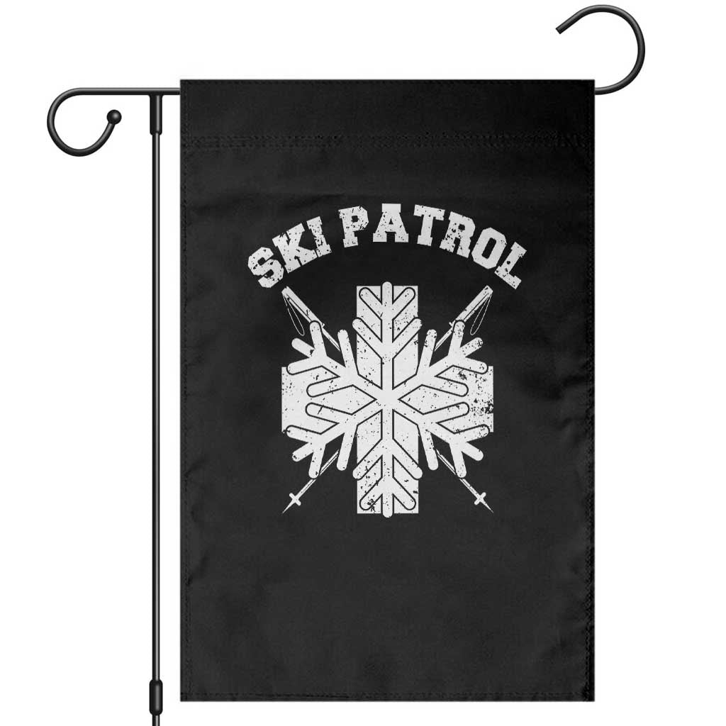 Ski Patrol Garden Flag Mountain Rescue Winter Slopes Skiing Snowboarding TS11 Black Print Your Wear