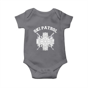 Ski Patrol Baby Onesie Mountain Rescue Winter Slopes Skiing Snowboarding TS11 Charcoal Print Your Wear