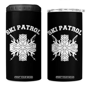 Ski Patrol 4 in 1 Can Cooler Tumbler Mountain Rescue Winter Slopes Skiing Snowboarding TS11 One Size: 16 oz Black Print Your Wear