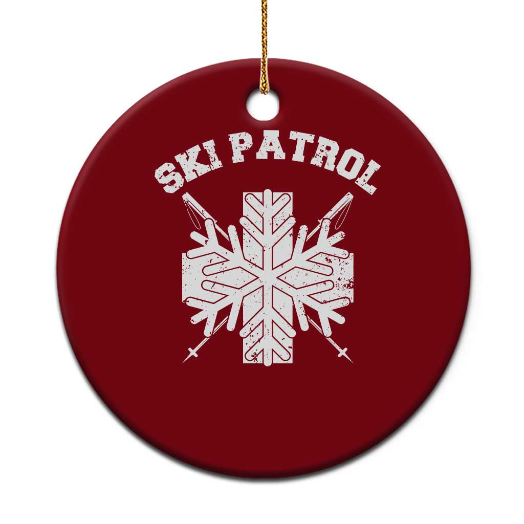 Ski Patrol Ceramic Ornament Mountain Rescue Winter Slopes Skiing Snowboarding TS11 1pc Red Print Your Wear