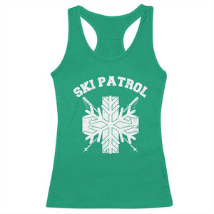 Ski Patrol Racerback Tank Top Mountain Rescue Winter Slopes Skiing Snowboarding TS11 Irish Green Print Your Wear
