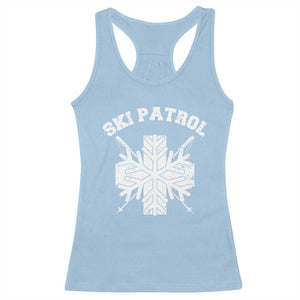 Ski Patrol Racerback Tank Top Mountain Rescue Winter Slopes Skiing Snowboarding TS11 Light Blue Print Your Wear