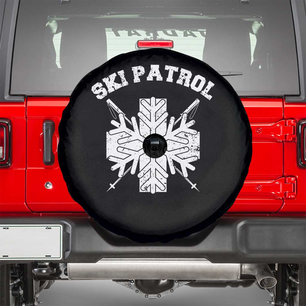 Ski Patrol Spare Tire Cover Mountain Rescue Winter Slopes Skiing Snowboarding TS11 Black Print Your Wear