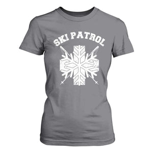Ski Patrol T Shirt For Women Mountain Rescue Winter Slopes Skiing Snowboarding TS11 Charcoal Print Your Wear