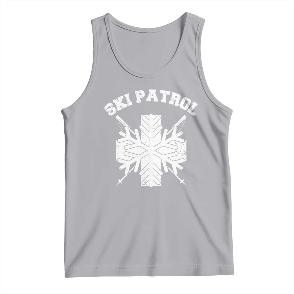 Ski Patrol Tank Top Mountain Rescue Winter Slopes Skiing Snowboarding TS11 Athletic Heather Print Your Wear