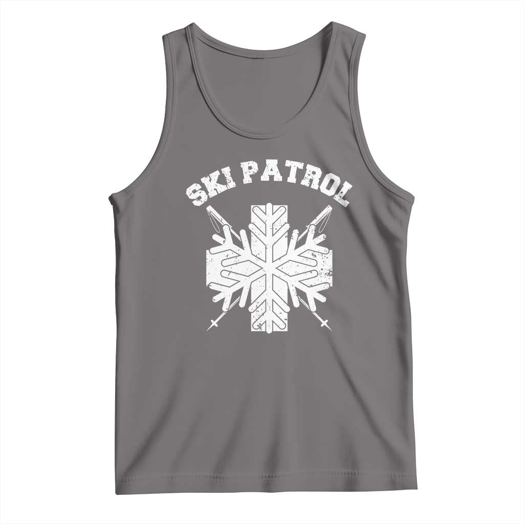 Ski Patrol Tank Top Mountain Rescue Winter Slopes Skiing Snowboarding TS11 Deep Heather Print Your Wear