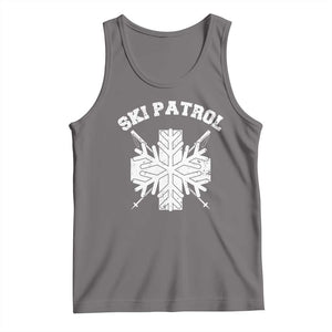 Ski Patrol Tank Top Mountain Rescue Winter Slopes Skiing Snowboarding TS11 Deep Heather Print Your Wear