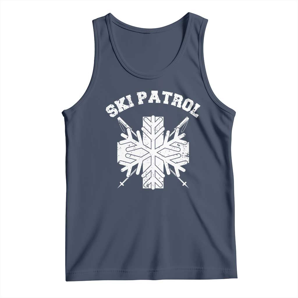 Ski Patrol Tank Top Mountain Rescue Winter Slopes Skiing Snowboarding TS11 Navy Print Your Wear