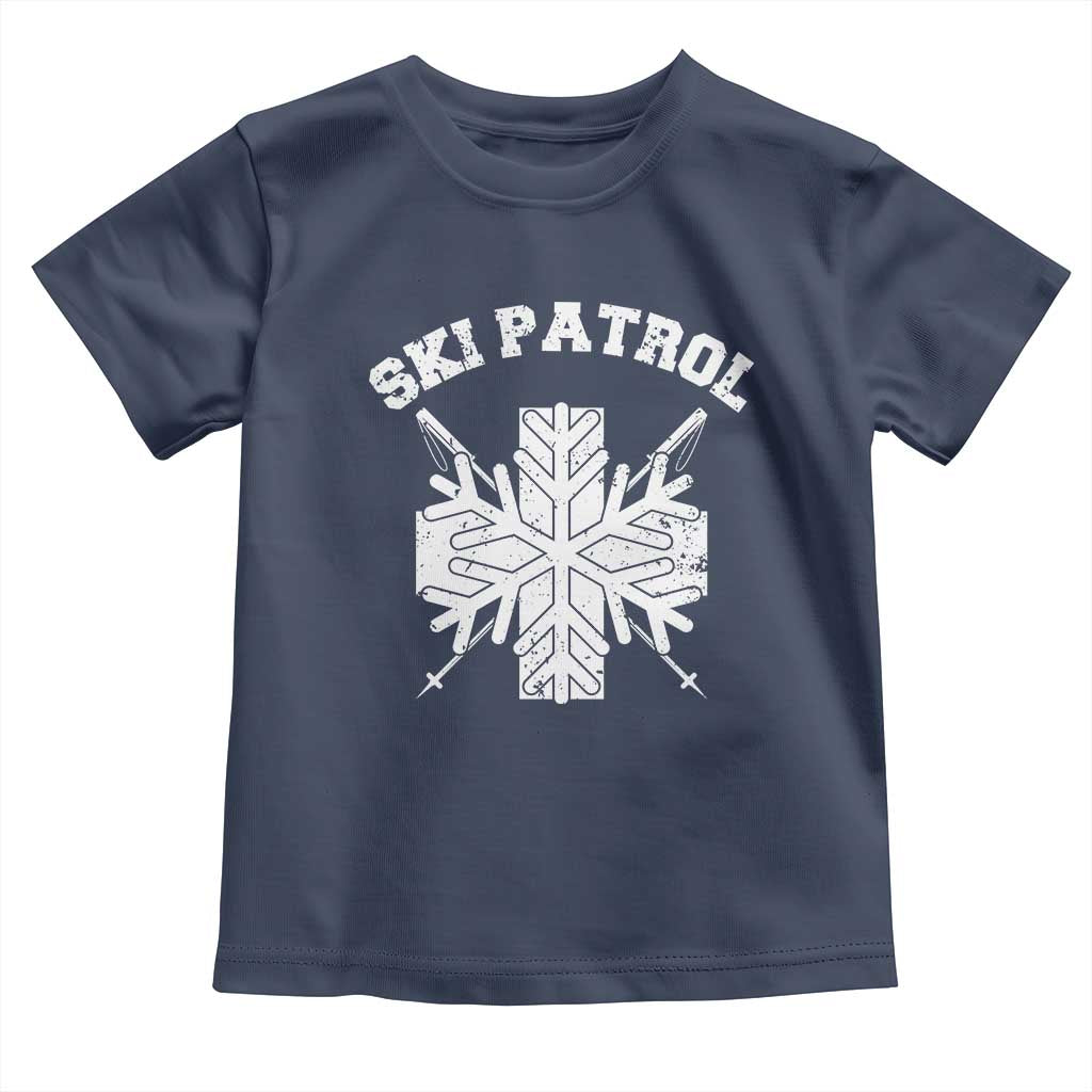 Ski Patrol Toddler T Shirt Mountain Rescue Winter Slopes Skiing Snowboarding TS11 Navy Print Your Wear