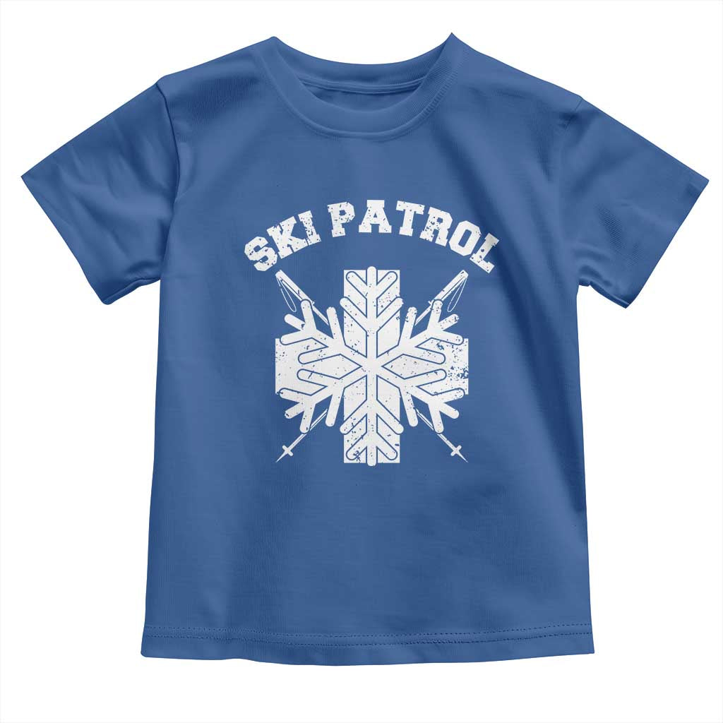 Ski Patrol Toddler T Shirt Mountain Rescue Winter Slopes Skiing Snowboarding TS11 Royal Blue Print Your Wear
