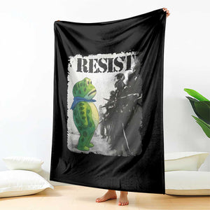 Frog Resist Throw Blanket Portland Frog Activist Protest City Art TS11 Print Your Wear