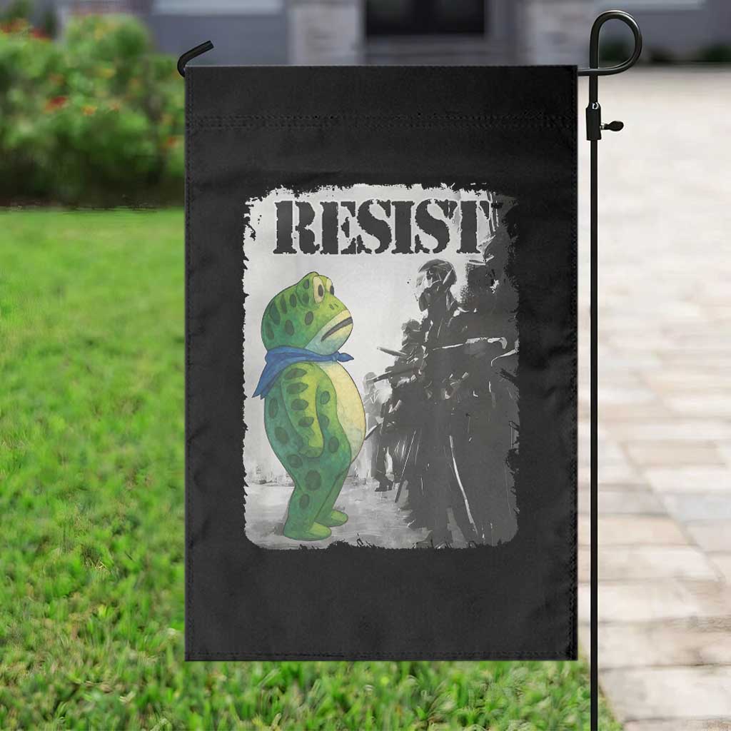 Frog Resist Garden Flag Portland Frog Activist Protest City Art TS11 Print Your Wear