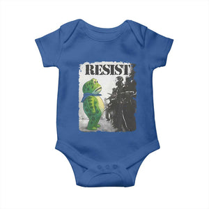 Frog Resist Baby Onesie Portland Frog Activist Protest City Art TS11 Royal Blue Print Your Wear