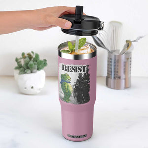 Frog Resist Flip Straw Tumbler Portland Frog Activist Protest City Art TS11 One Size: 30 oz Light Pink Print Your Wear