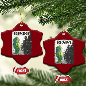 Frog Resist Ceramic Ornament Portland Frog Activist Protest City Art TS11 Print Your Wear