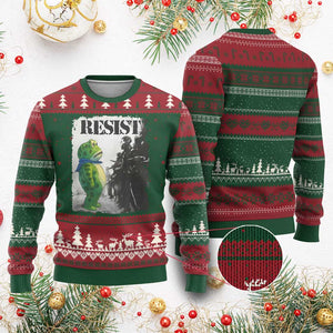 Frog Resist Ugly Christmas Sweater Portland Frog Activist Protest City Art TS11 Red Green Print Your Wear