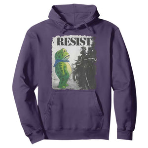 Frog Resist Hoodie Portland Frog Activist Protest City Art TS11 Purple Print Your Wear