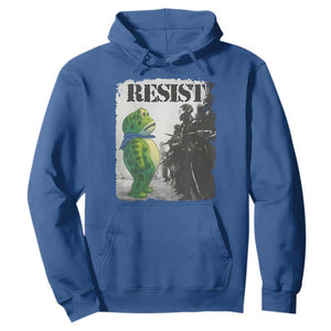 Frog Resist Hoodie Portland Frog Activist Protest City Art TS11 Royal Blue Print Your Wear