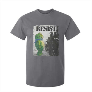 Frog Resist T Shirt For Kid Portland Frog Activist Protest City Art TS11 Charcoal Print Your Wear