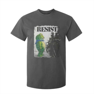 Frog Resist T Shirt For Kid Portland Frog Activist Protest City Art TS11 Dark Heather Print Your Wear