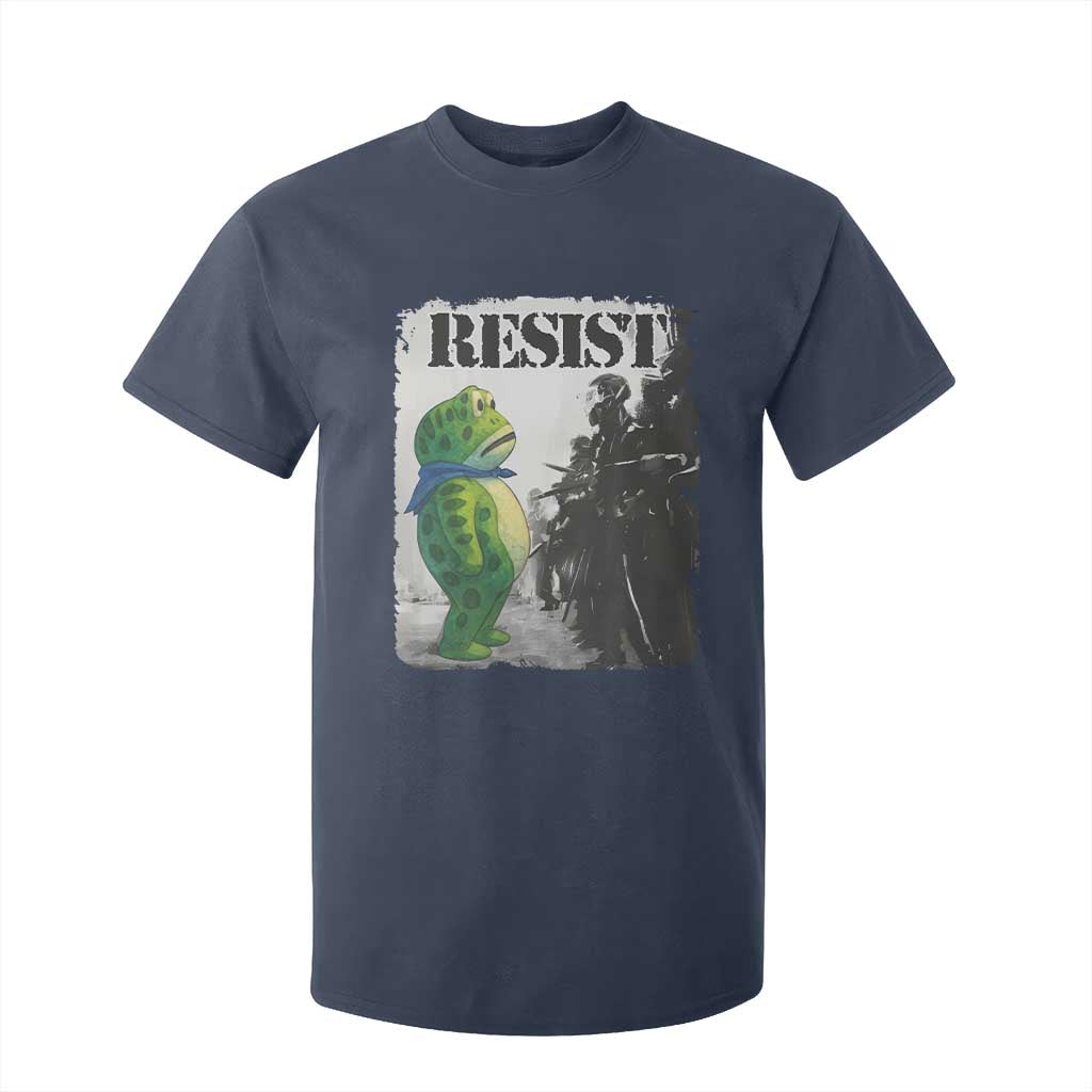 Frog Resist T Shirt For Kid Portland Frog Activist Protest City Art TS11 Navy Print Your Wear
