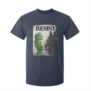 Frog Resist T Shirt For Kid Portland Frog Activist Protest City Art TS11 Navy Print Your Wear