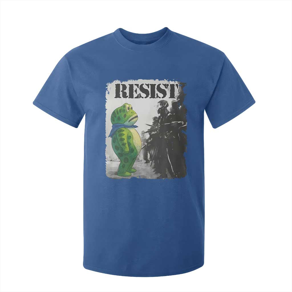 Frog Resist T Shirt For Kid Portland Frog Activist Protest City Art TS11 Royal Blue Print Your Wear