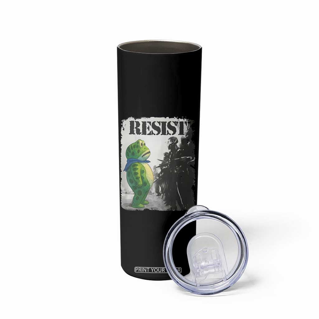 Frog Resist Skinny Tumbler Portland Frog Activist Protest City Art TS11 Print Your Wear