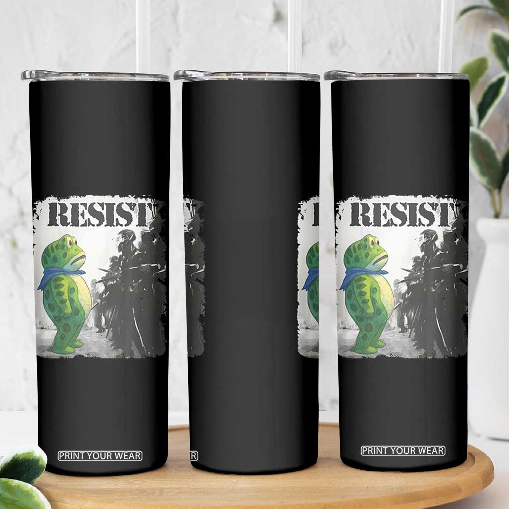 Frog Resist Skinny Tumbler Portland Frog Activist Protest City Art TS11 Print Your Wear