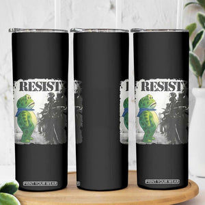 Frog Resist Skinny Tumbler Portland Frog Activist Protest City Art TS11 Print Your Wear