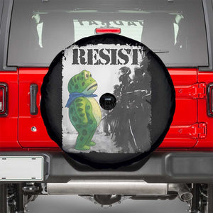 Frog Resist Spare Tire Cover Portland Frog Activist Protest City Art TS11 Black Print Your Wear