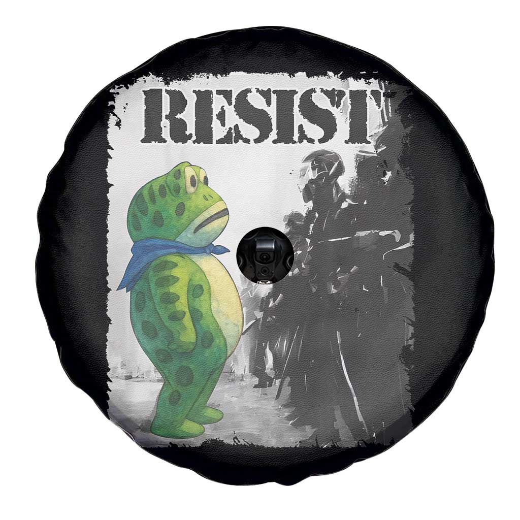 Frog Resist Spare Tire Cover Portland Frog Activist Protest City Art TS11 Print Your Wear