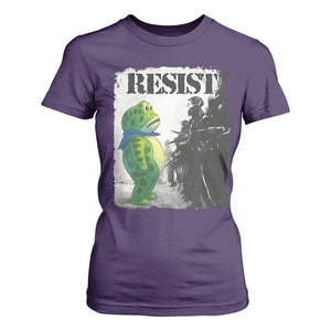 Frog Resist T Shirt For Women Portland Frog Activist Protest City Art TS11 Purple Print Your Wear