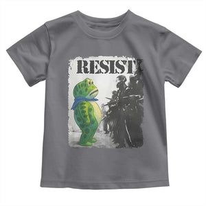 Frog Resist Toddler T Shirt Portland Frog Activist Protest City Art TS11 Charcoal Print Your Wear