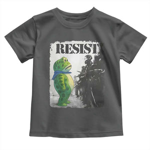 Frog Resist Toddler T Shirt Portland Frog Activist Protest City Art TS11 Dark Heather Print Your Wear