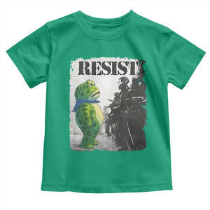 Frog Resist Toddler T Shirt Portland Frog Activist Protest City Art TS11 Irish Green Print Your Wear