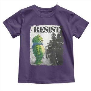 Frog Resist Toddler T Shirt Portland Frog Activist Protest City Art TS11 Purple Print Your Wear