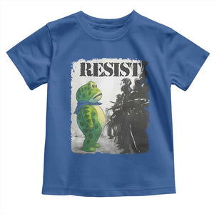 Frog Resist Toddler T Shirt Portland Frog Activist Protest City Art TS11 Royal Blue Print Your Wear