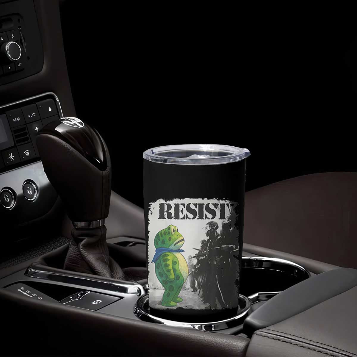 Frog Resist Tumbler Cup Portland Frog Activist Protest City Art TS11 Print Your Wear