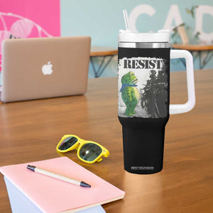 Frog Resist Tumbler With Handle Portland Frog Activist Protest City Art TS11 Print Your Wear