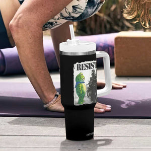 Frog Resist Tumbler With Handle Portland Frog Activist Protest City Art TS11 Print Your Wear