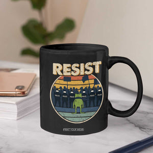 Frog Resist Coffee Mug Portland Frog Activist Protest Retro Sunset TS11 Print Your Wear