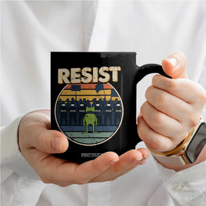 Frog Resist Coffee Mug Portland Frog Activist Protest Retro Sunset TS11 Print Your Wear