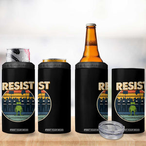 Frog Resist 4 in 1 Can Cooler Tumbler Portland Frog Activist Protest Retro Sunset TS11 Print Your Wear