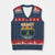 Frog Resist V-Neck Knit Sweater Vest Portland Frog Activist Protest Retro Sunset TS11 Navy Red Print Your Wear