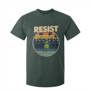 Frog Resist T Shirt For Kid Portland Frog Activist Protest Retro Sunset TS11 Dark Forest Green Print Your Wear