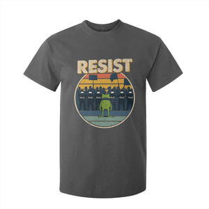 Frog Resist T Shirt For Kid Portland Frog Activist Protest Retro Sunset TS11 Dark Heather Print Your Wear
