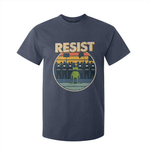 Frog Resist T Shirt For Kid Portland Frog Activist Protest Retro Sunset TS11 Navy Print Your Wear